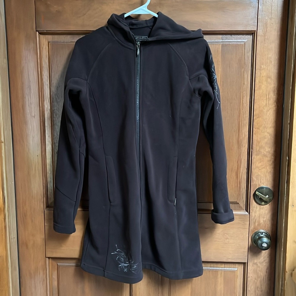 Athleta SWARA Embroidered Hooded Long Sleeve Jacket Size XS